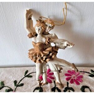 Vintage 1990s Ballet Christmas Ornament Dancing Ballet Couple ☆RARE☆